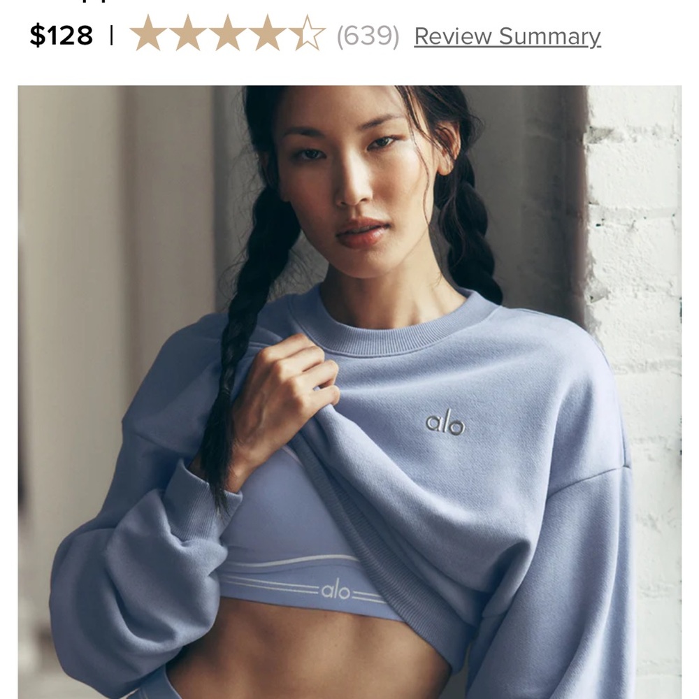 Alo winter frost Blue Sweatshirt